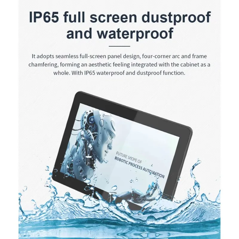 New Waterproof Industrial Monitor 7-27inch 16:9 Widescreen LCD 10 Point Capacitive Touchscreen 1280x800 350 Nits Brightness