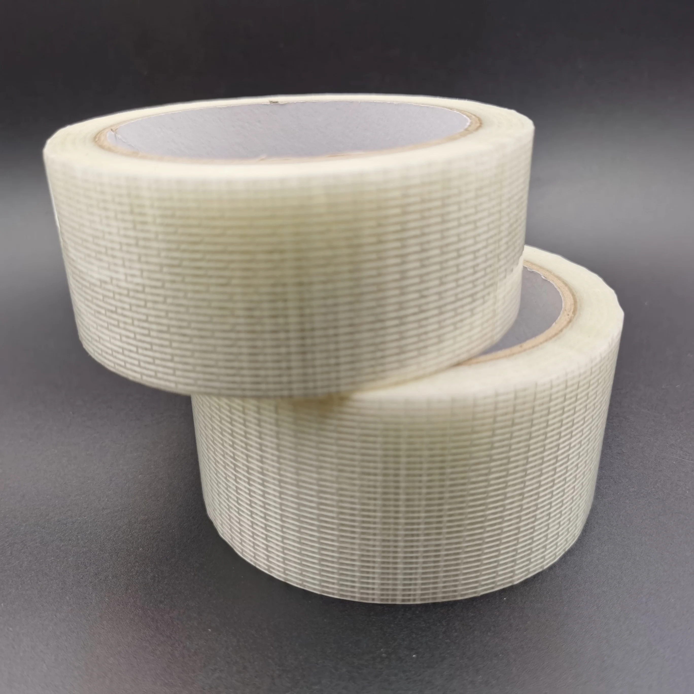 

20m*50mm High-Strength Mesh Fiberglass Tape Transparent Striped Fiber Tape for Heavy-Duty Bundling & Sealing, Glass Fiber