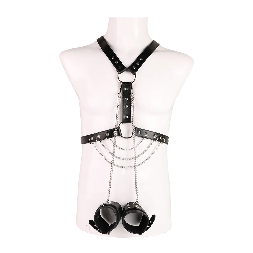 New adult sex toy men's restraint clothing with adjustable elastic band, tied corset, elastic restraint