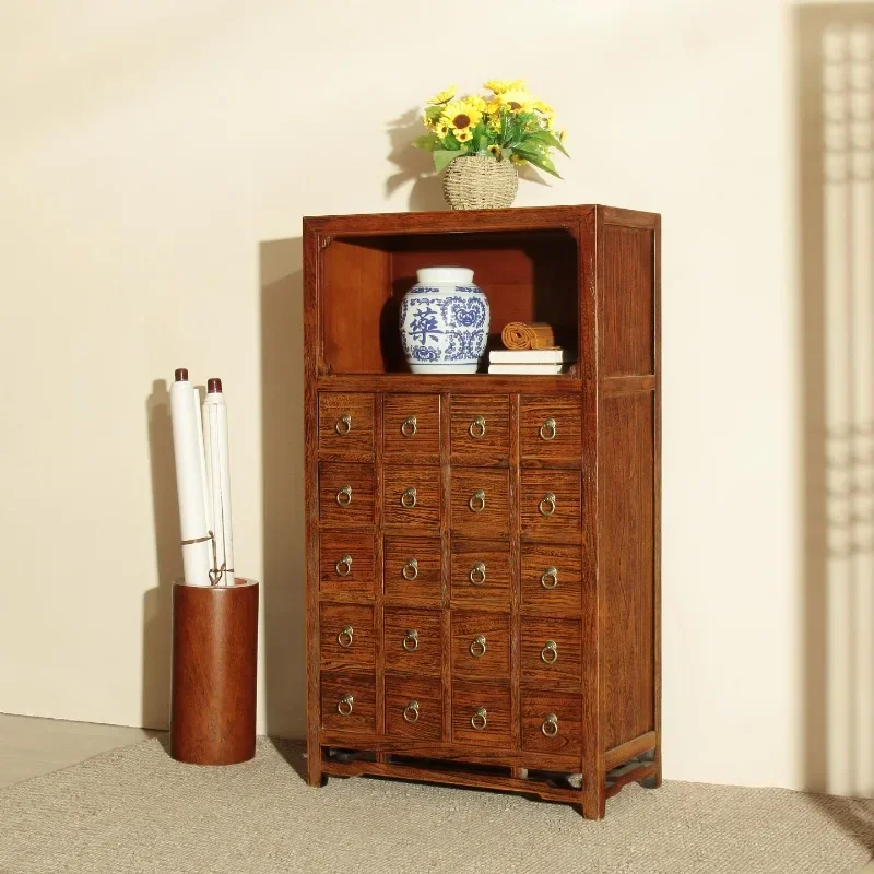 Solid wood traditional Chinese medicine cabinet Household traditional Chinese medicine storage cabinet