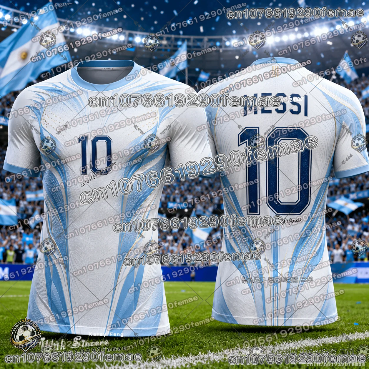 2026 New Premium Quality Messi 3D Printed Soccer Fan T-Shirt Kids Adults Short Sleeve Breathable Quick Dry Football Sports Tee
