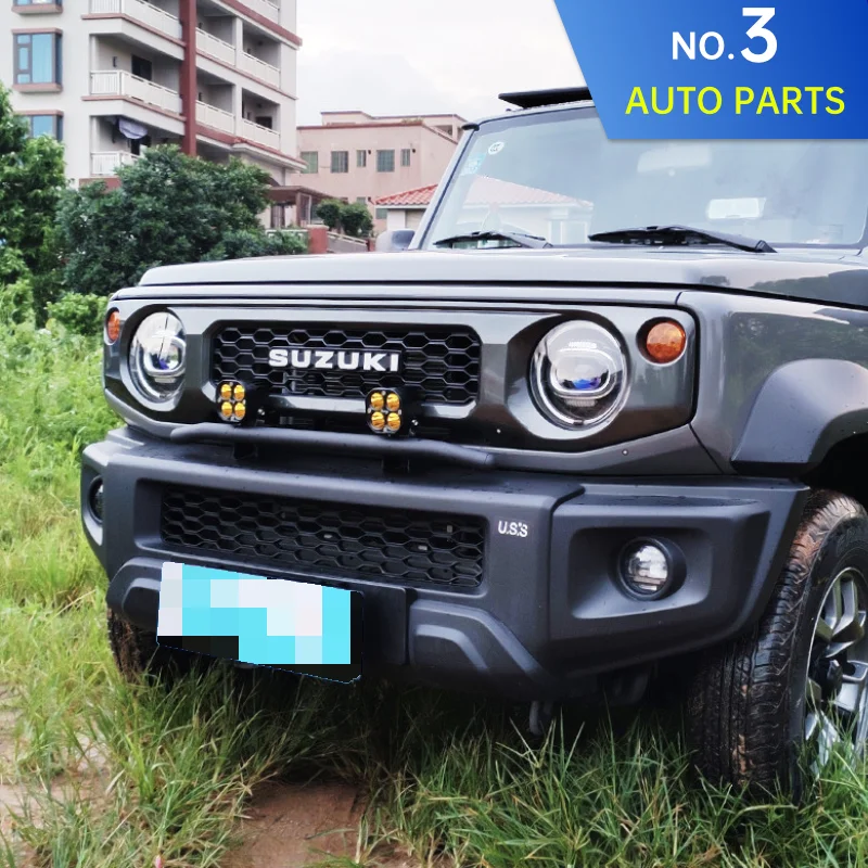 Front bar spotlights For Suzuki Jimny JB64 Sierra JB74W 2019 2022 Led Light Bar Mounting Bracket Front Bumper Grills Spotlight