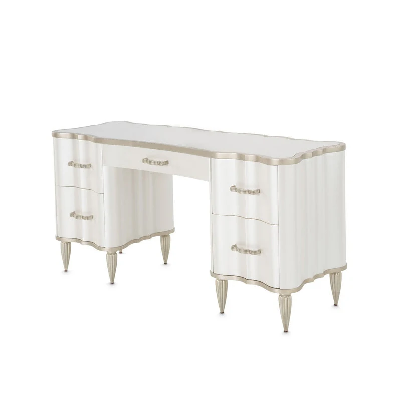 Modern Simple Multi-functional Princess Dressing Table Side Cabinet Vanity With Mirror Chair Smart side table