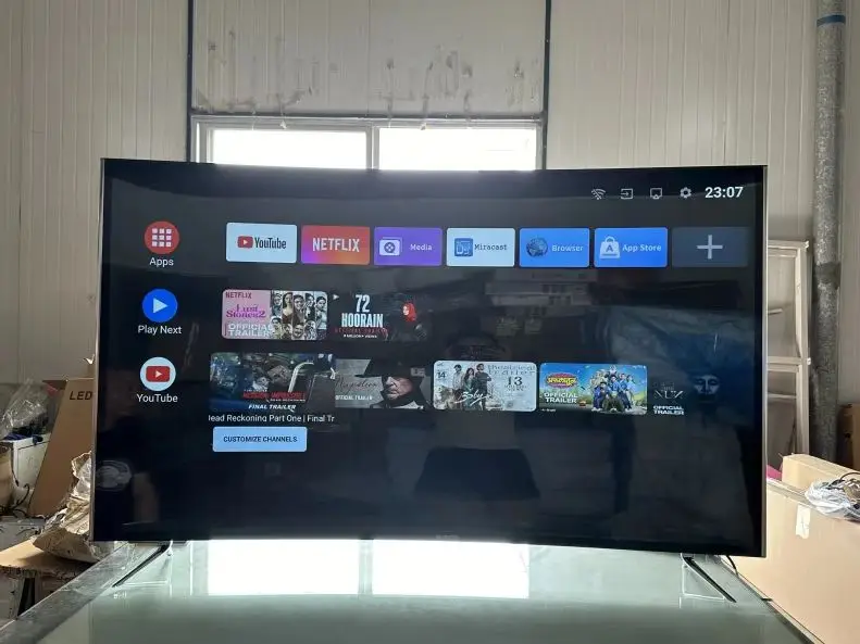 Wholesale LED TV Curved Screen 55 Inch Metal Frame Smart Android LCD TV Ultra HD 4K Smart Television