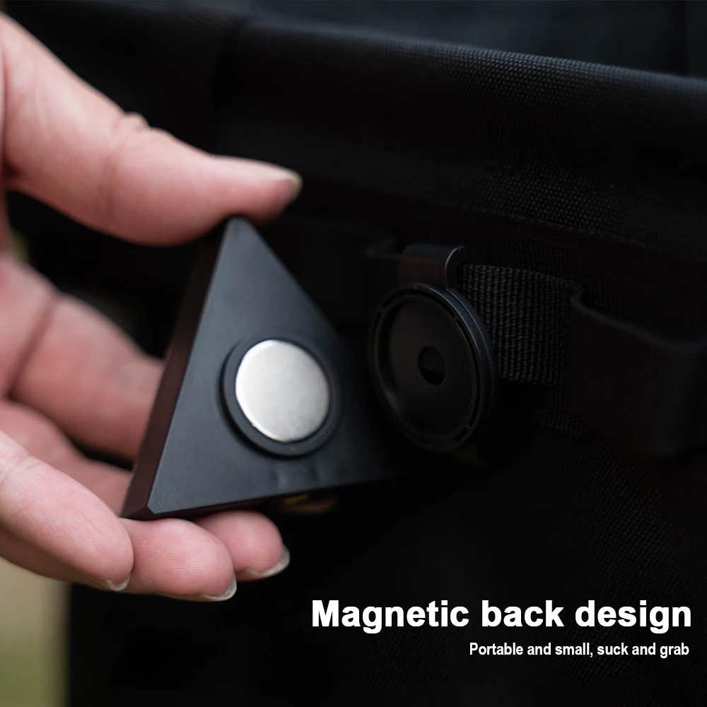 الحبل المغناطيسي متعدد الوظائف التخييم ضوء ستبليس يعتم ضوء مثلث للمشي في الهواء الطلق ضوء تحذير صغير #5