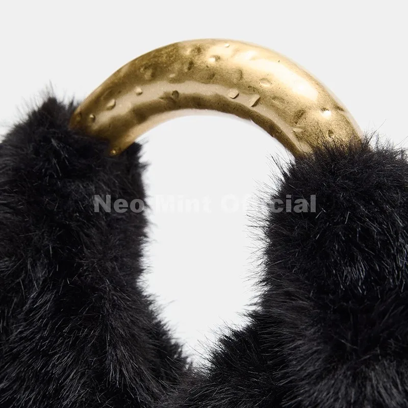 Neo Mint 2025 الشتاء الفاخرة العلامة التجارية مصمم فو الفراء حقيبة يد السيدات النساء نادي الحفلات حقيبة كتف الفتيات رقيق عبر الجسم حقائب #3