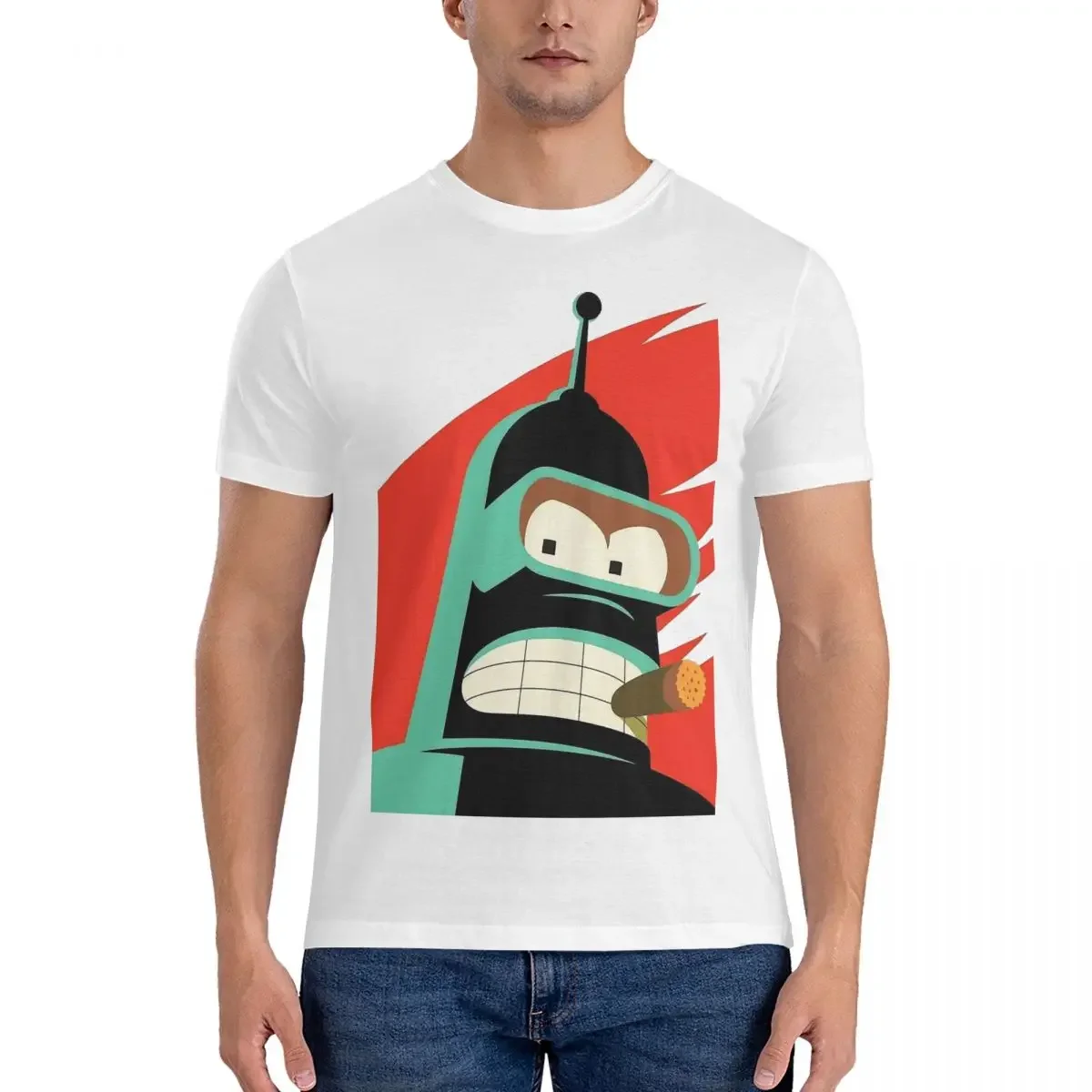 Cool Men's T Shirt Novelty Tees Short Sleeve O Neck  High Quality Cotton Adult Tops Funny Print New Style  Hot Sale Summer image 2