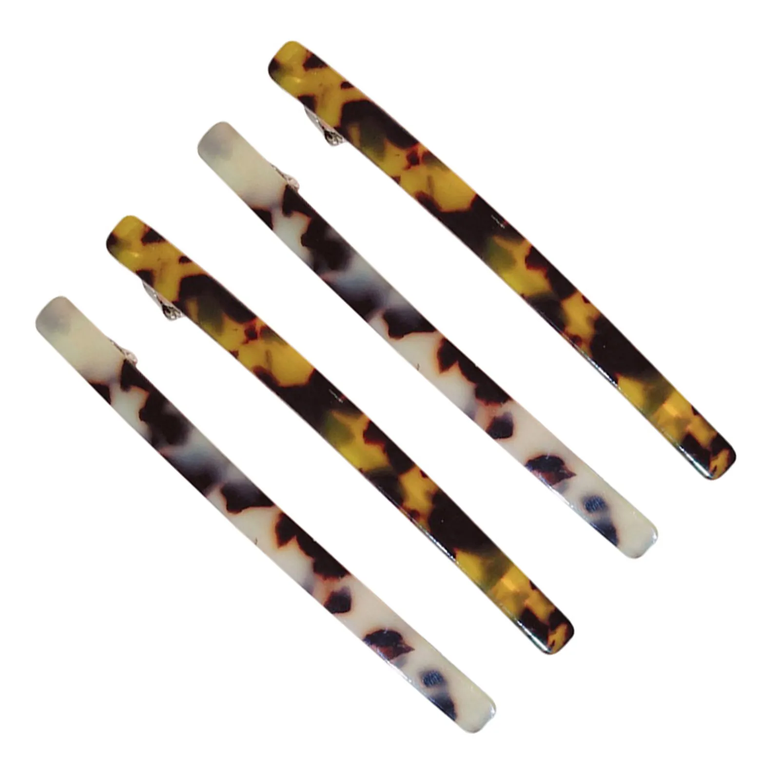 4Pcs Women Hair Clips Leopard Pattern Simple Barrettes Sturdy Lightweight Hair Accessories for Parties Women Barrettes