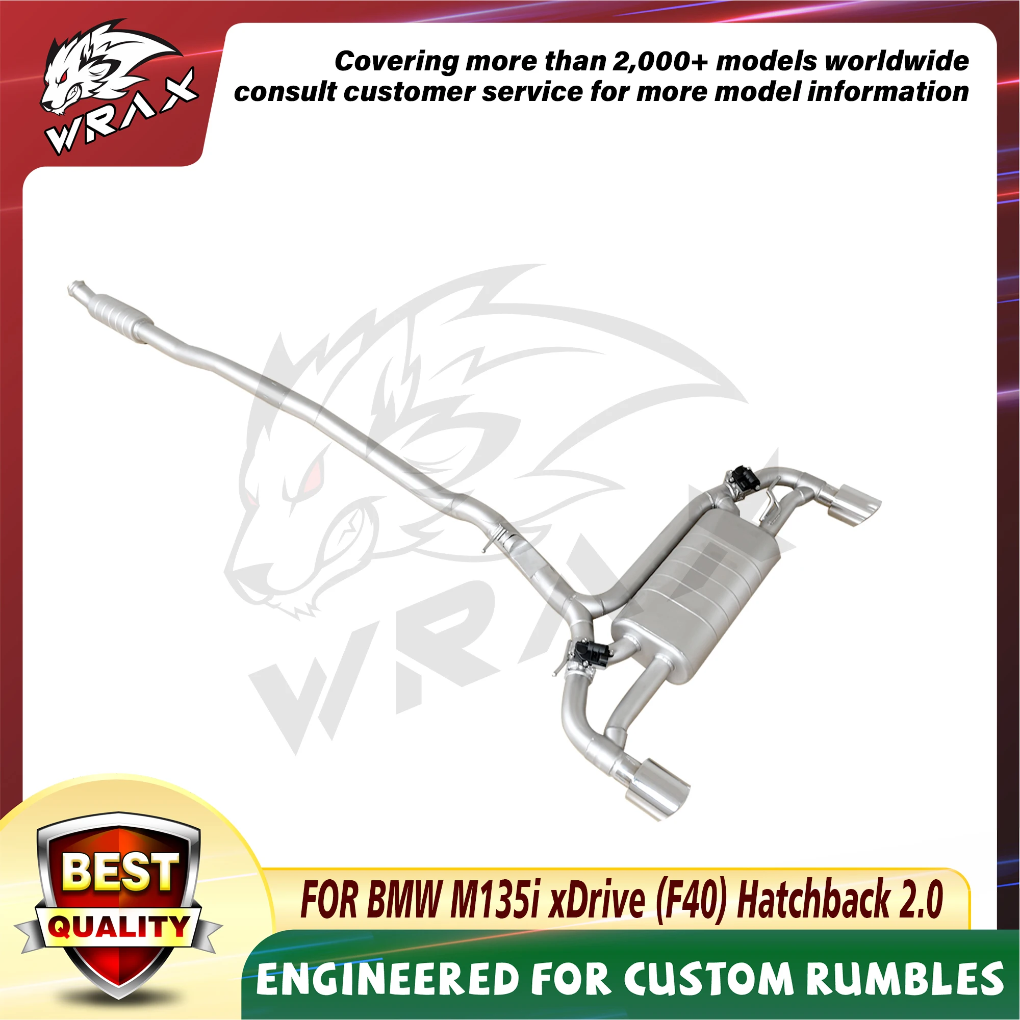 

WRAX Exhaust For BMW M135i xDrive (F40) Hatchback 2.0 Electric Exhaust Control Valve Systems car accessories Catback perfect