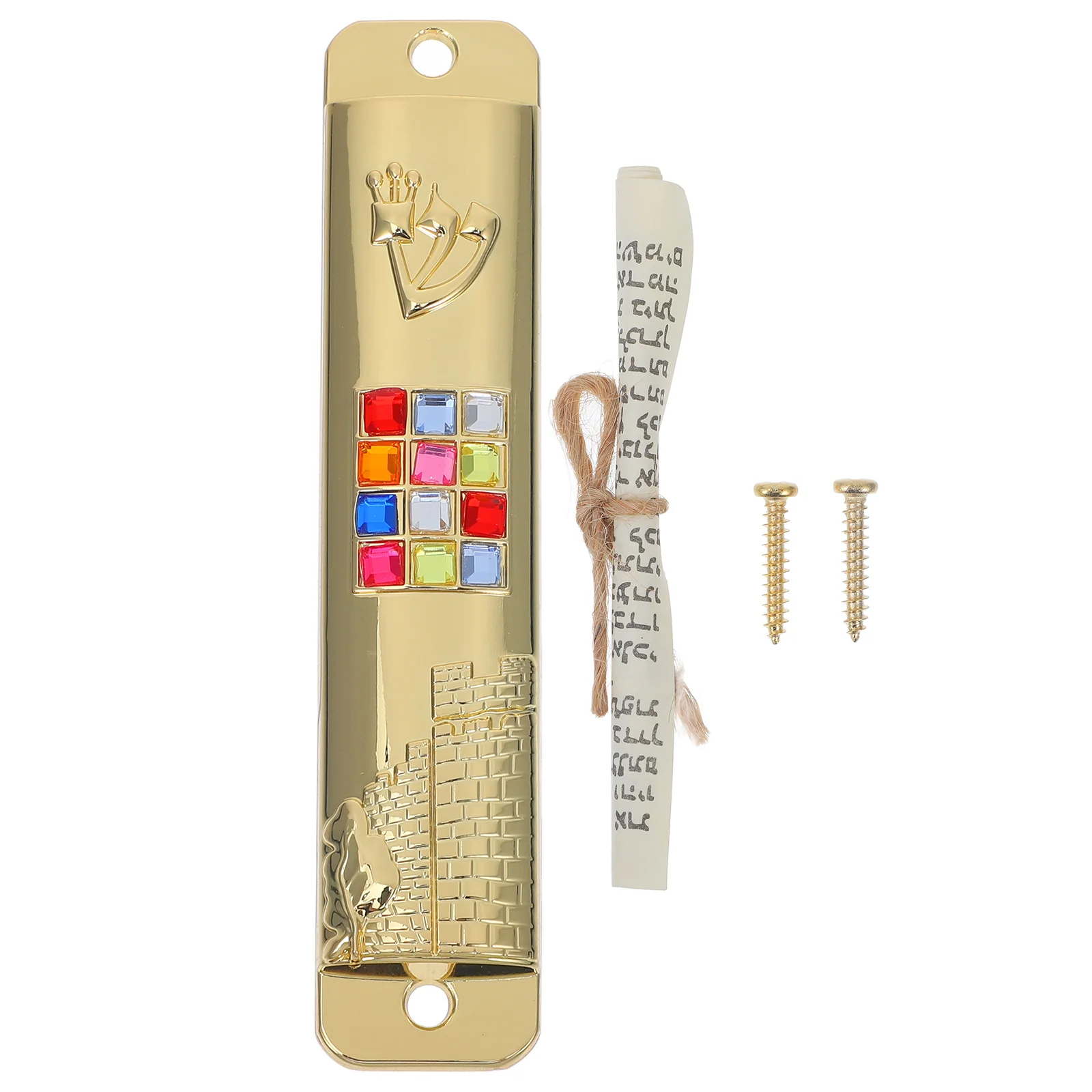 Goal Post Mezuzah Metal Gifts Classic Decorations Scroll Catholic Jewish for Door Side Religious