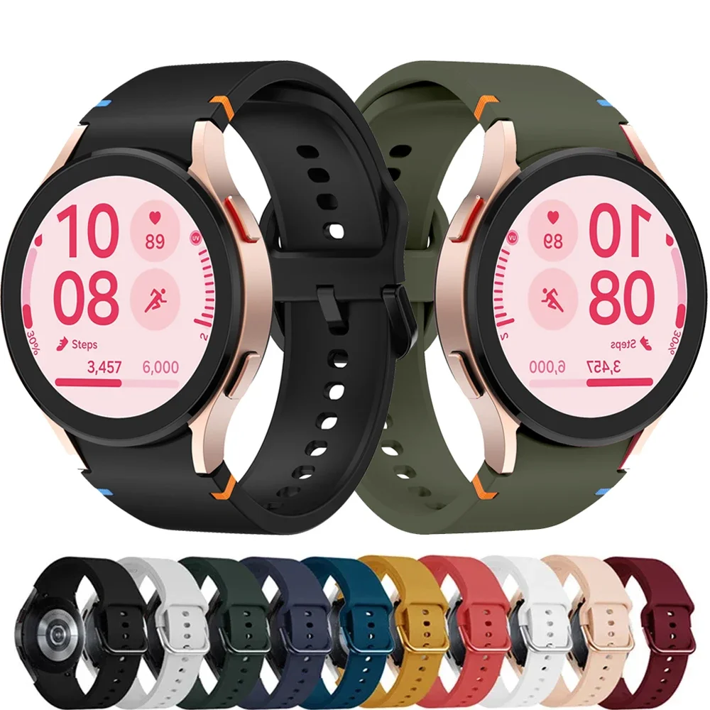 حزام الموقع الرسمي لساعة سامسونج جالاكسي 7 FE 44 مللي متر 40 مللي متر سوار سيليكون جالاكسي Watch6 4 6 كلاسيك 5 برو باند 43 مللي متر 47 مللي متر