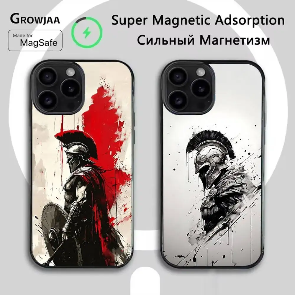 

Cool Spartan Phone Case For iPhone 16e,16,15,14,13,12,11,Plus,Pro,Max,Mini Magsafe Magnetic Wireless Charging