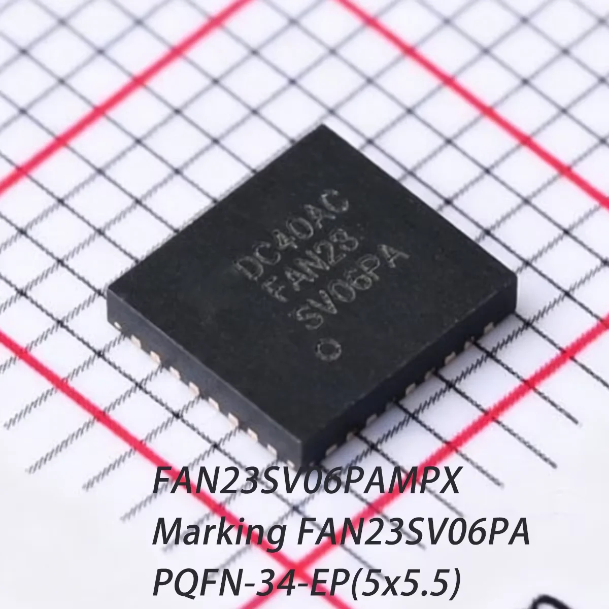 1-2PCS FAN23SV06PAMPX Marking FAN23SV06PA PQFN-34-EP(5x5.5) 7V~18V 6A PWM NEW Original IC Synchronous Buck Regulator FAN23SV06PA
