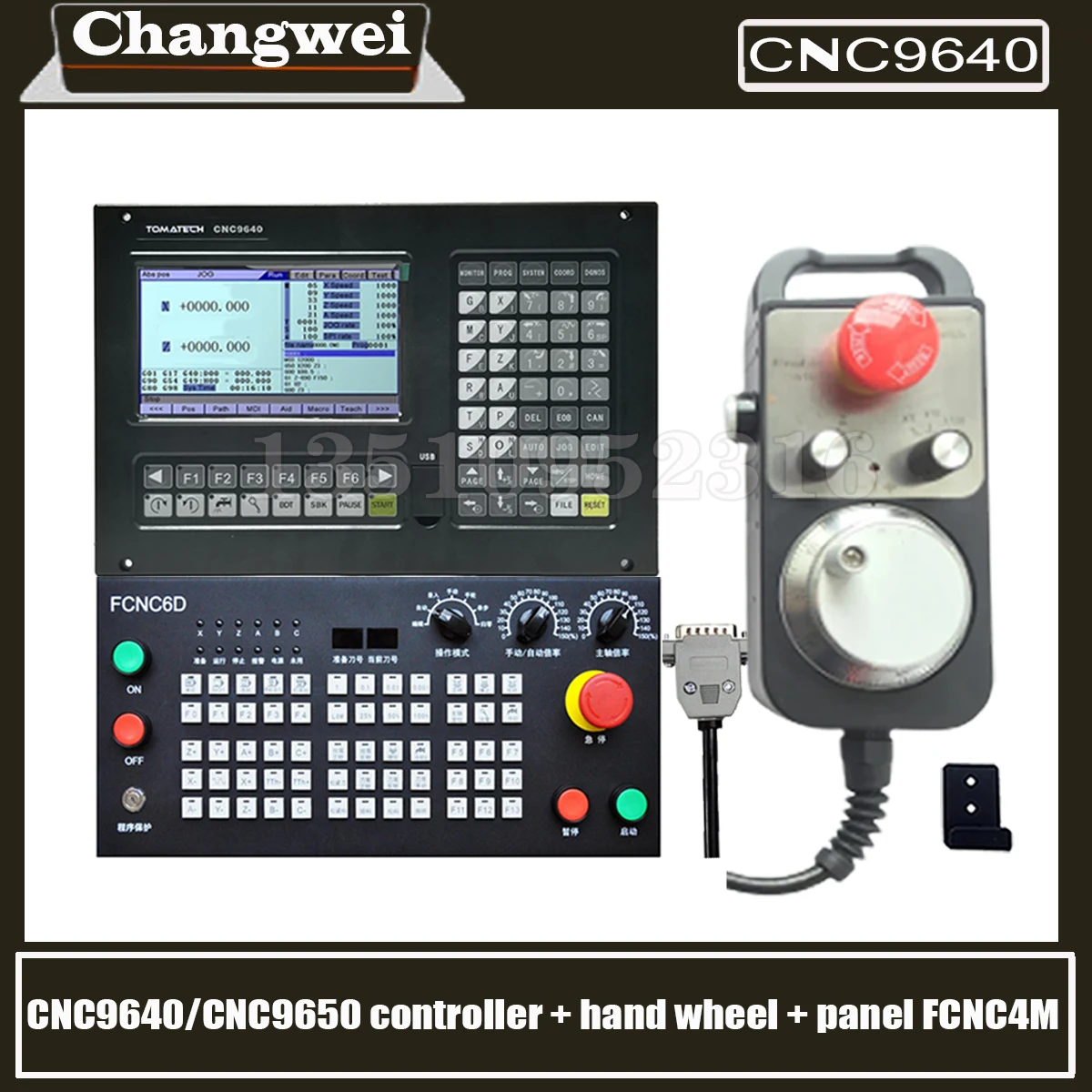 

Cnc9640 Cnc9650 New Generation Macro Plc Function A9 Cpu Precision 4-axis 5-axis Cnc Router Controller + Handwheel + Panel