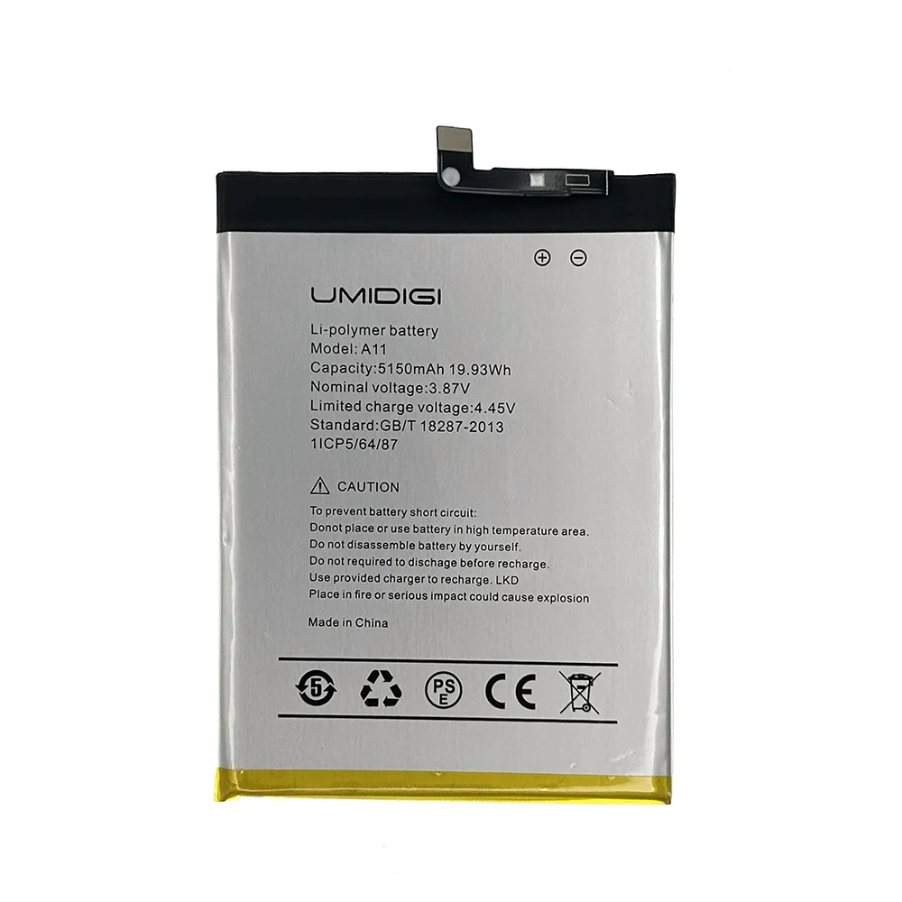 100% Original for UMI Umidigi A11 A11S Battery 5150mAh 100% New Replacement Parts Phone Accessory Accumulators Tracking Number