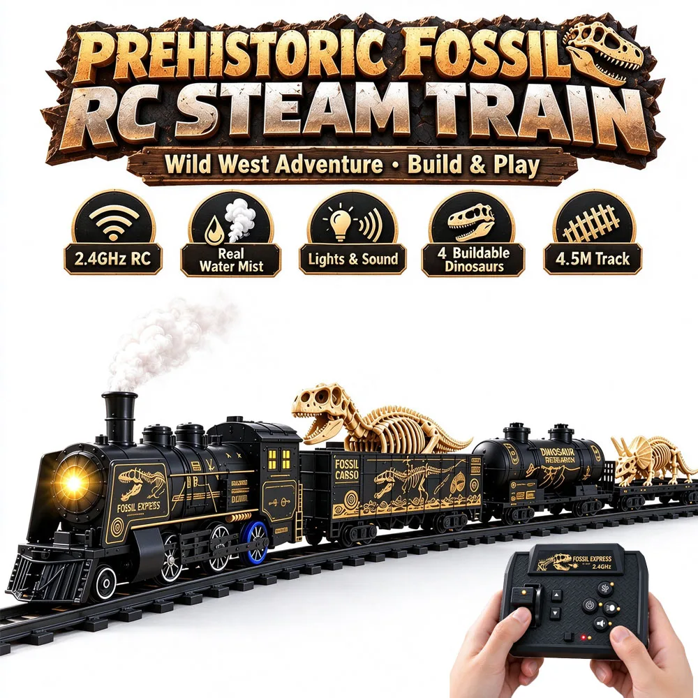 LM09 1:87 RC Spray Train 2.4G Simulation Remote Control Spray Track Train Electric Railway Set Railway Toy Suitable For Gifting
