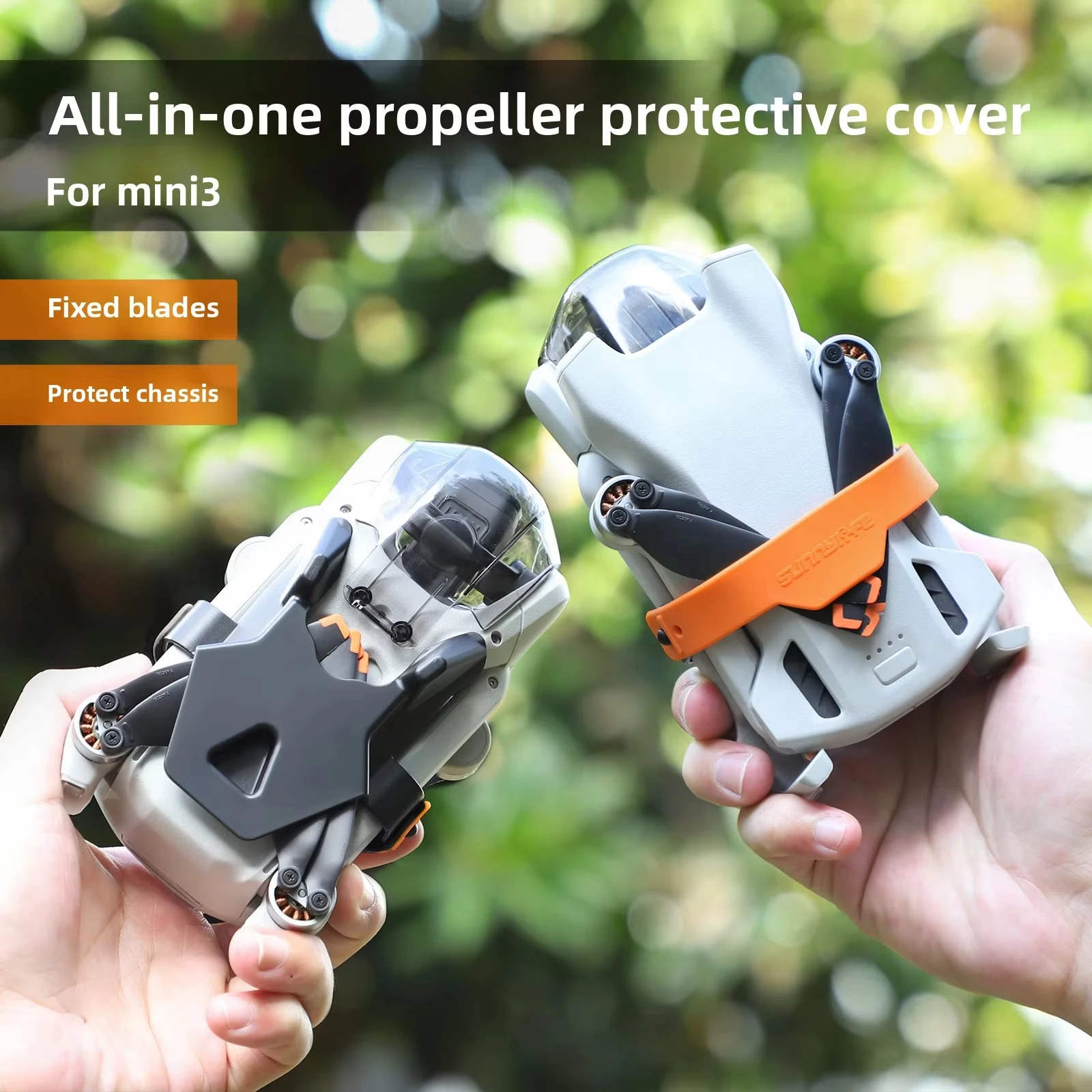 

Propeller Holder Blades Fixer for DJI Mini 3 Drone with Bottom Protection Cover Foldable Design Storage Silicone Band Accessory