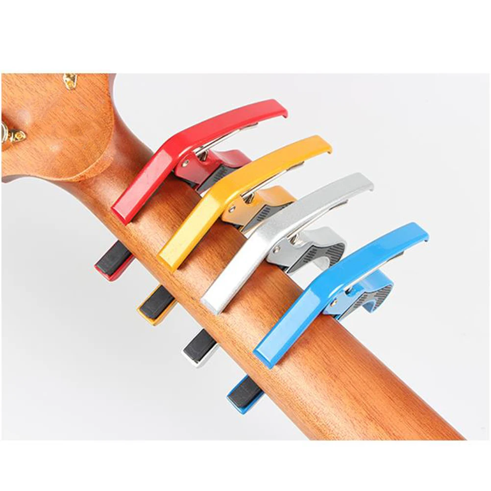 

4pcs Capo Metal Clamping Clamp for Ukulele Acoustic Folk Wood Classical Guitar Violin Banjo Mandolin Tuner Guitar Lover Beginner