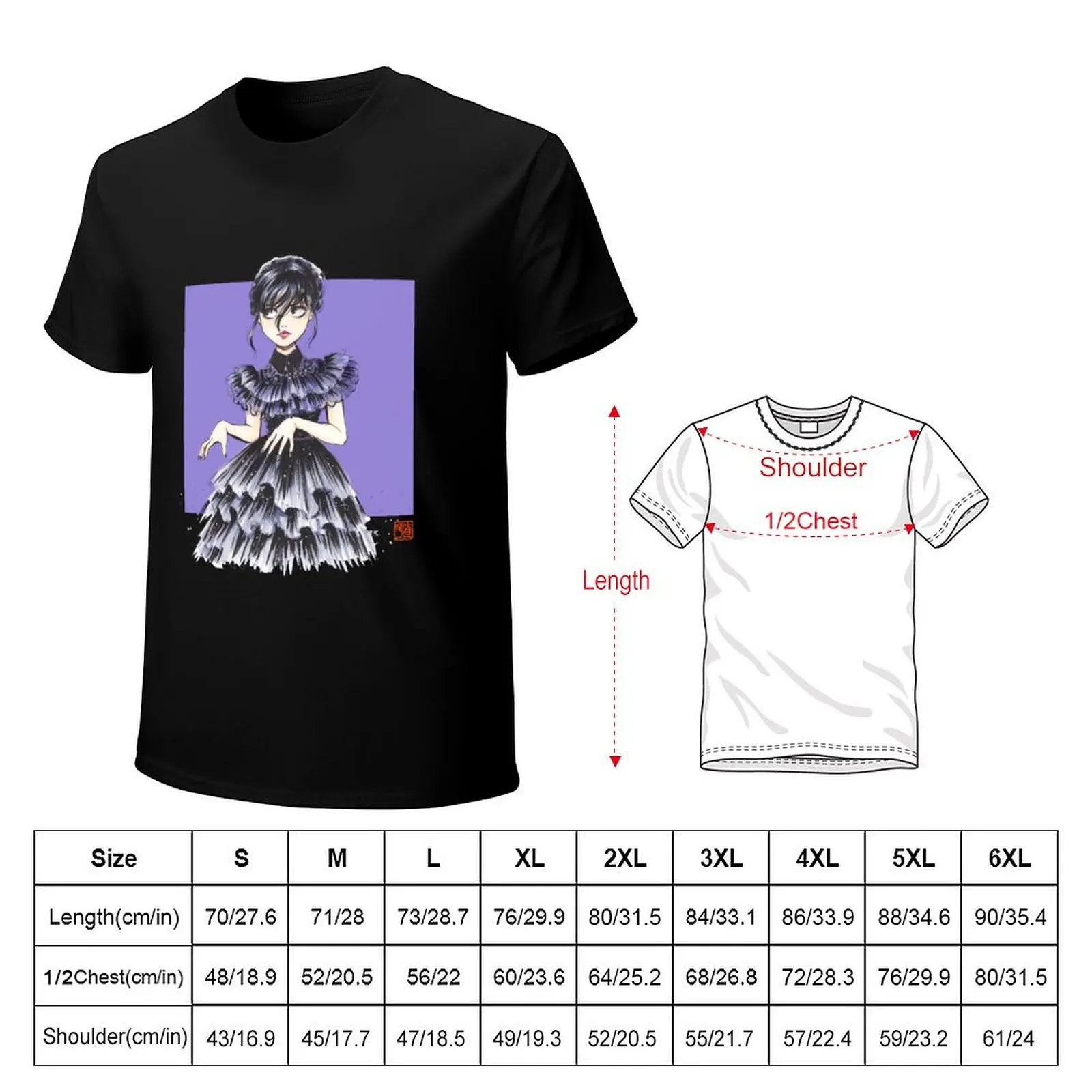 Dancing Wednesday T-Shirt graphic shirts summer top anime t shirts plain t shirts men