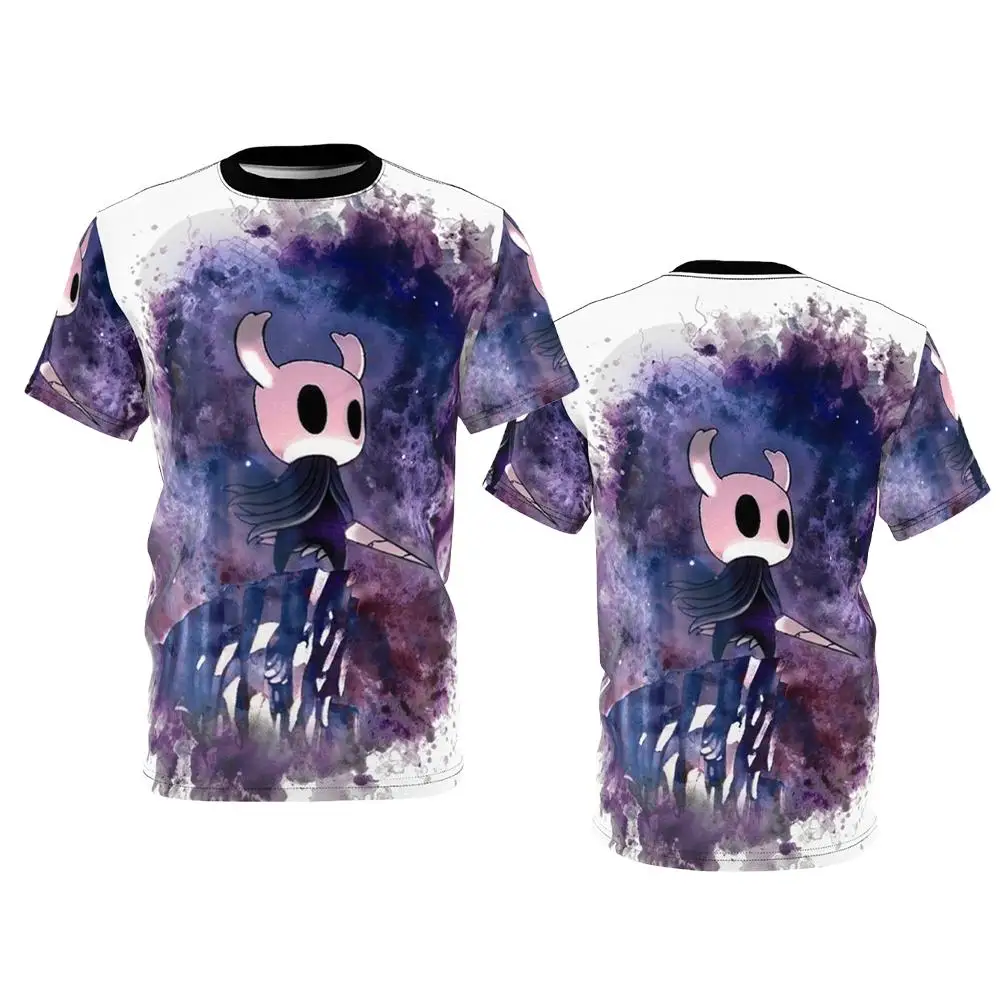 Cute Hollow Knight Character Graphic T-shirts Men's Casual Loose Short Sleeve Tee Harajuku Personalized Streetwear Kid's Clothes