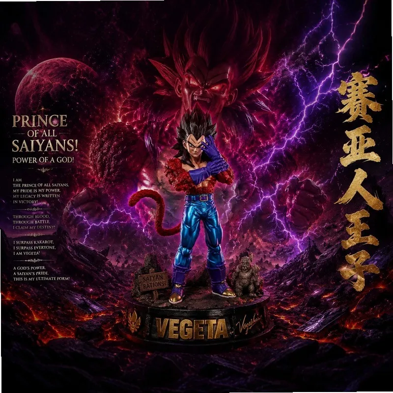 Figura de Anime de Vegeta de Dragon Ball Z Super GK, Modelo Coleccionable de Broly Saga de DBZ, Juguete Decorativo de Resina y PVC, Regalo para Fans