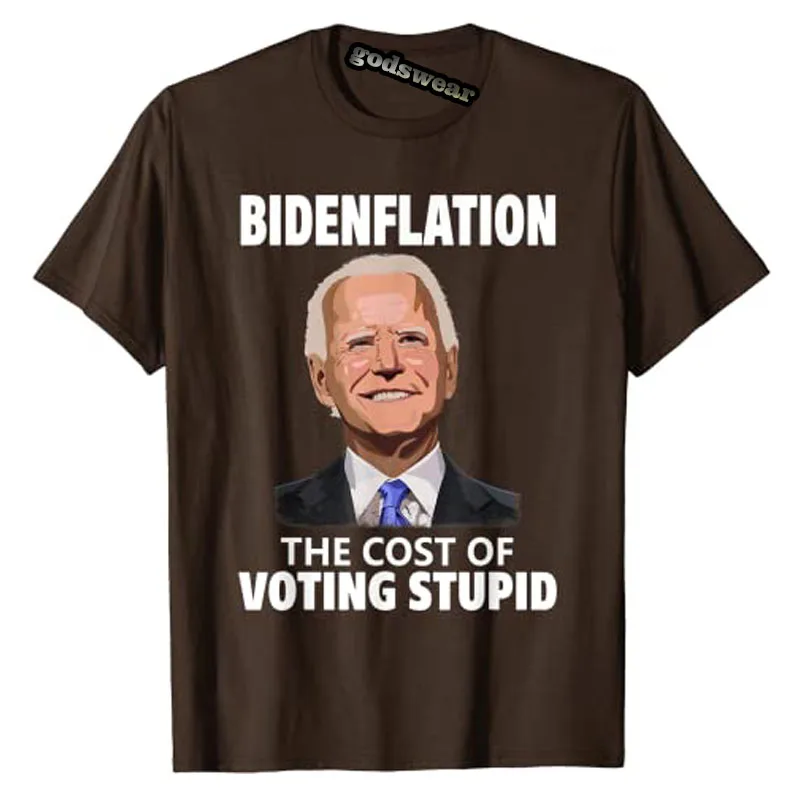 Joe Biden Inflation, Bidenflation The Cost of Voting Stupid T-Shirt Funny Political Jokes Tee Tops Men Clothing