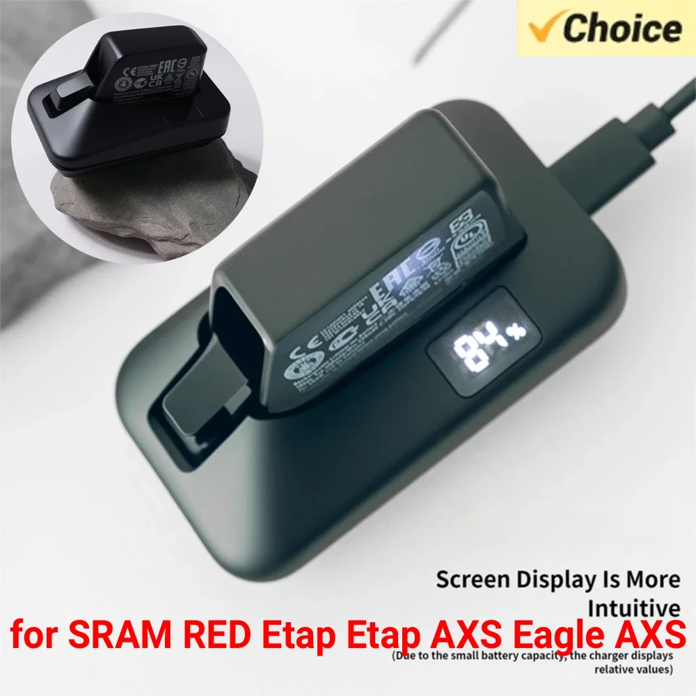 

Battery Charger Digital Display Electronic Transmission Battery Charger Bicycle Shift Charger for SRAM RED Etap AXS Eagle AXS