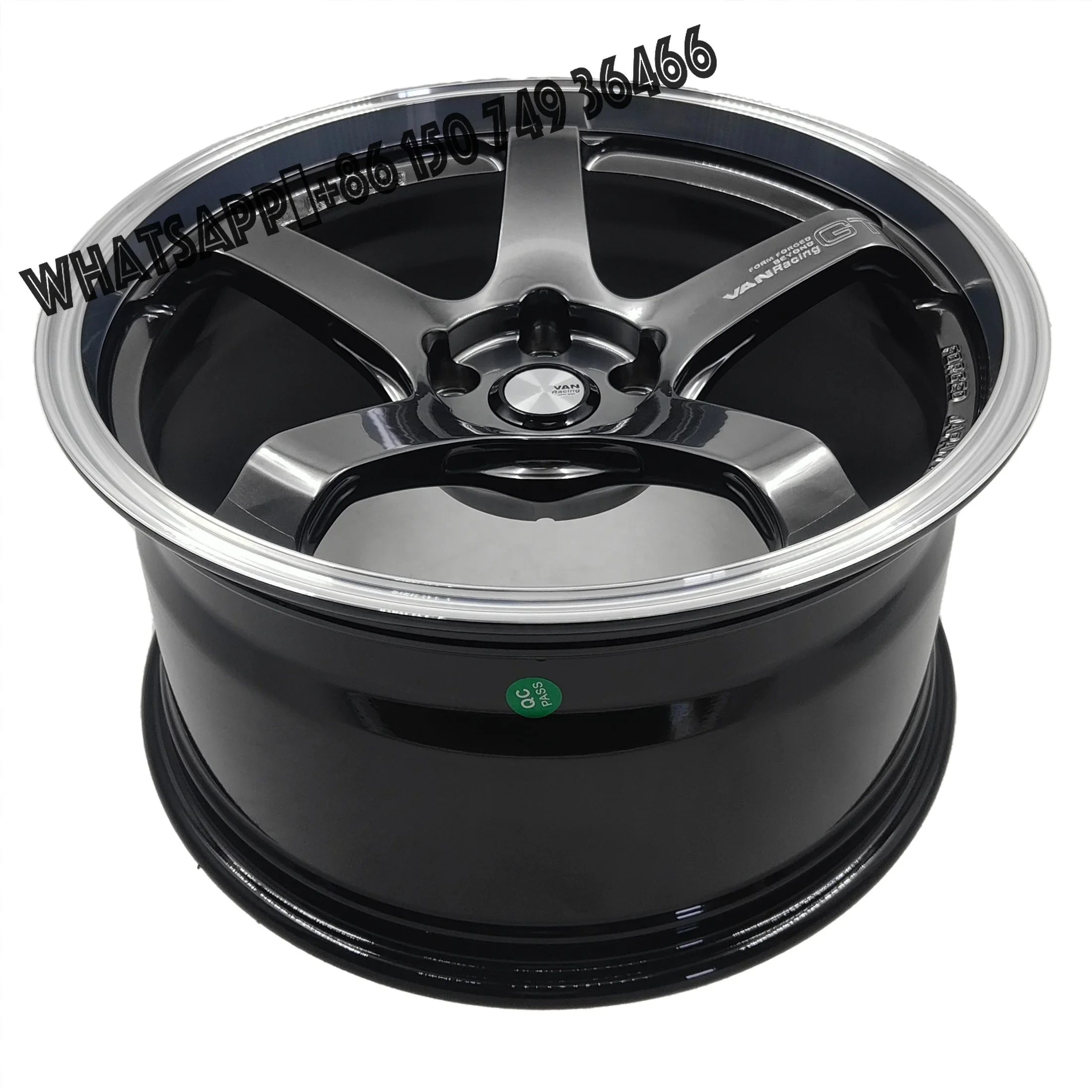 Lightweight Black GT Racing Car Wheels Forged Single Five-Spoke Sport 5x120 5x114.3 5x100 Aluminum 40mm ET 25mm Bore 98mm PCD