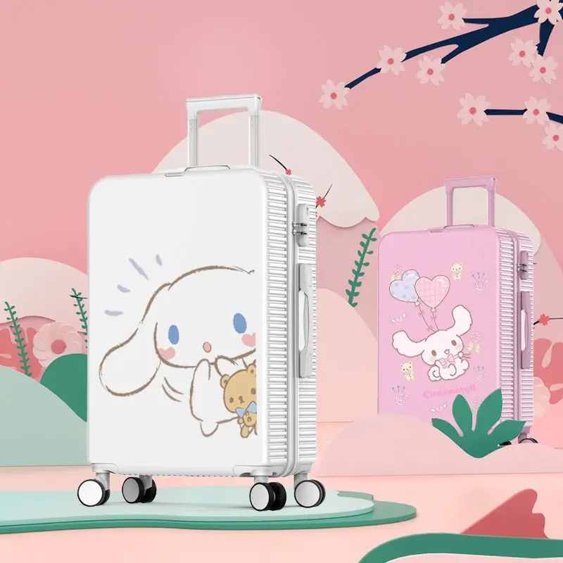 

Sanrio Genuine Trolley Suitcase Suitcase Cinnamoroll Cartoon New Cute Password Lock Universal Wheel Large Capacity Boarding Case