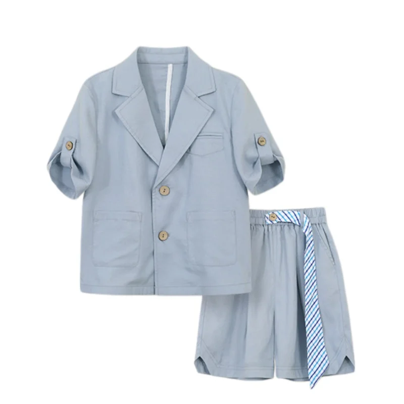 School Kids Piano Host Speech Performance Costume Children's Daily Wear Flower Boys' Summer Wedding Photography Dress