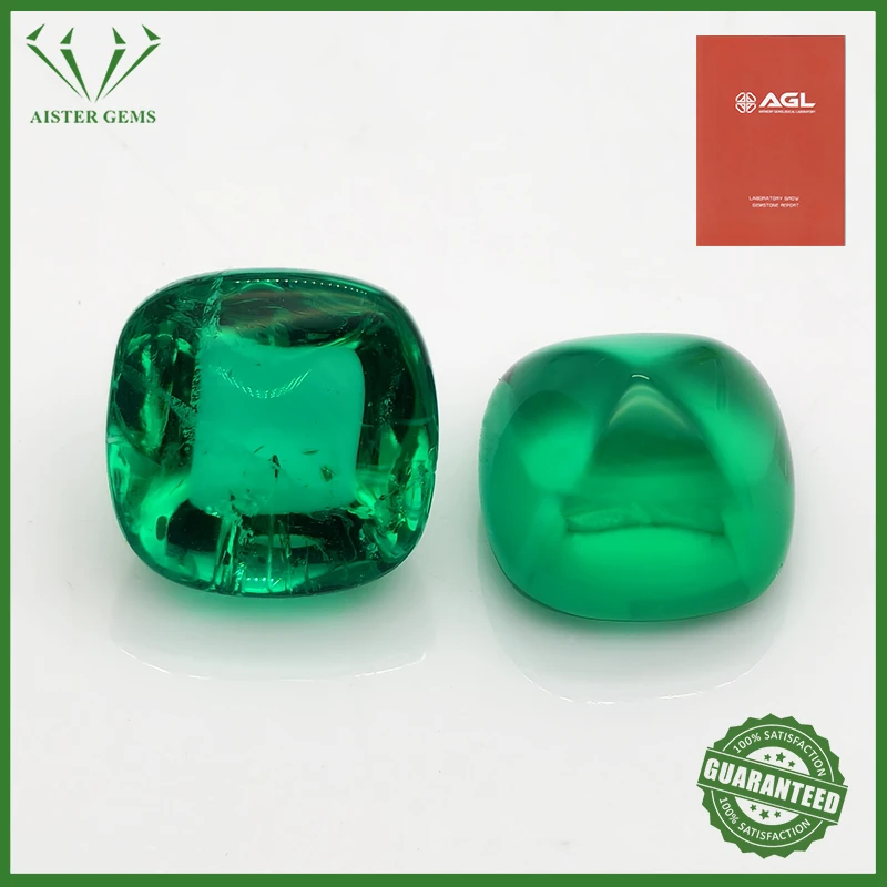 Top Hydrothermal Columbia Lab Grown Emerald Green Sugar Tower Shape Gemstones for Jewelry Making Selectable Certificate