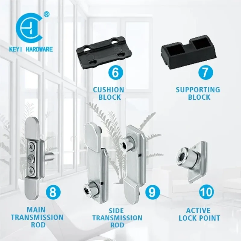 KEYI Hochwertiges Zubehör für Neigungs- und Drehfenster- und Türbeschläge aus Aluminium