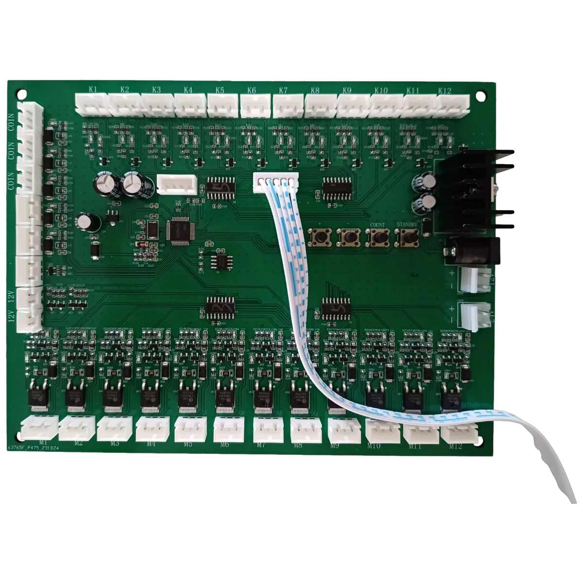 Coin Operated 10 Channel Kit of Vending Machine Sensor Control Board PCB with DC24V Motor and Spring