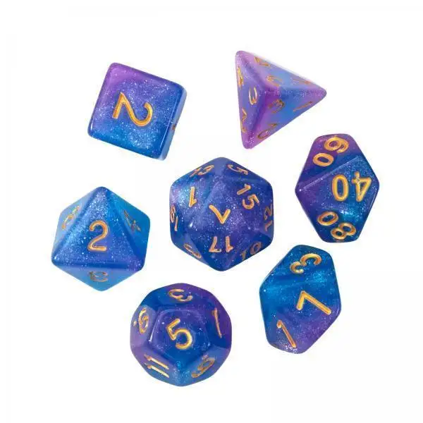

Multi Sided Polyhedral Dices Set Durable Acrylic Math Teaching Dice for Board Games and Tabletop Play