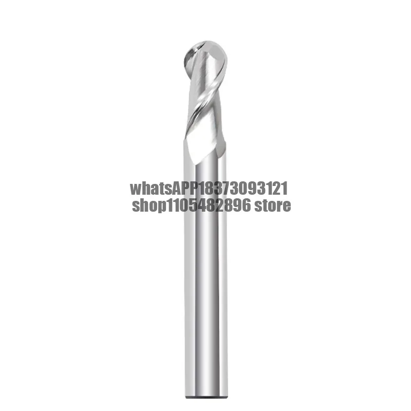50 degree aluminum ball cutter spherical round head high-gloss mirror aluminum alloy ball head milling cutter r0.5 1 1.5 2 3 4 6