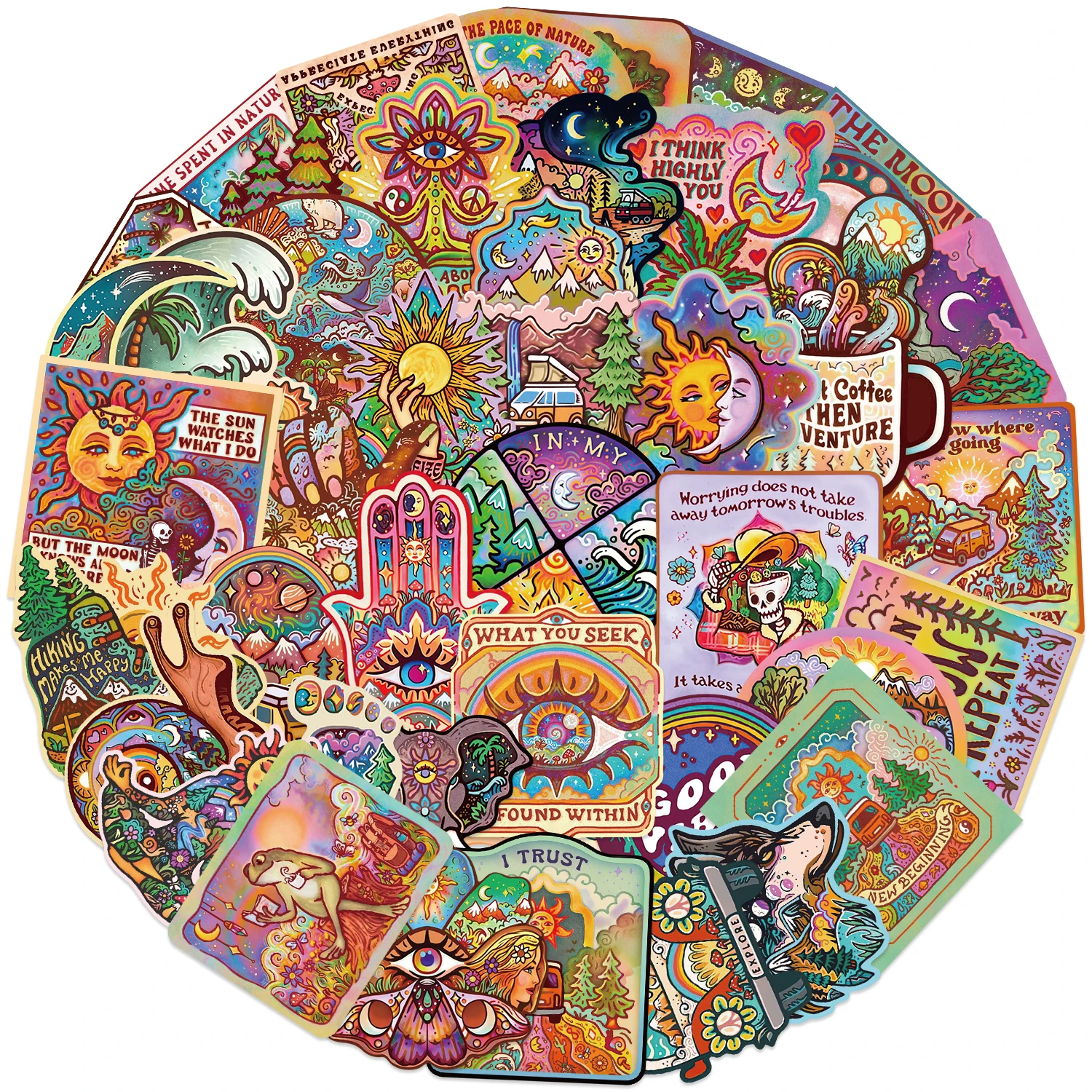 50 قطعة ملصقات المشي لمسافات طويلة في الهواء الطلق الكتابة على الجدران التخييم للهاتف المحمول الغيتار دفتر خوذة السفر الأمتعة سكيت سيارة DIY بها بنفسك #5