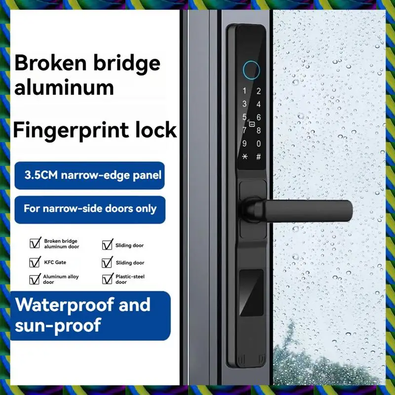 

Daily Tuya Smart Door Lock Fingerprint Biometric Waterproof Digital Electronic Lock APP IC Card Password Aluminum Alloy Lock B