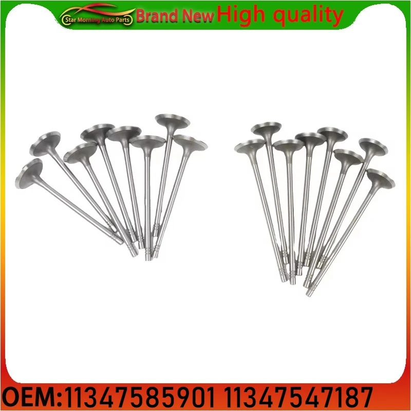 

11347585901 11347547187 Brand New Engine Intake Valve Exhaust Valve for BMW Mini 118i 120i Cooper S F20 F30 R55 R56 N13 N18 1.6T
