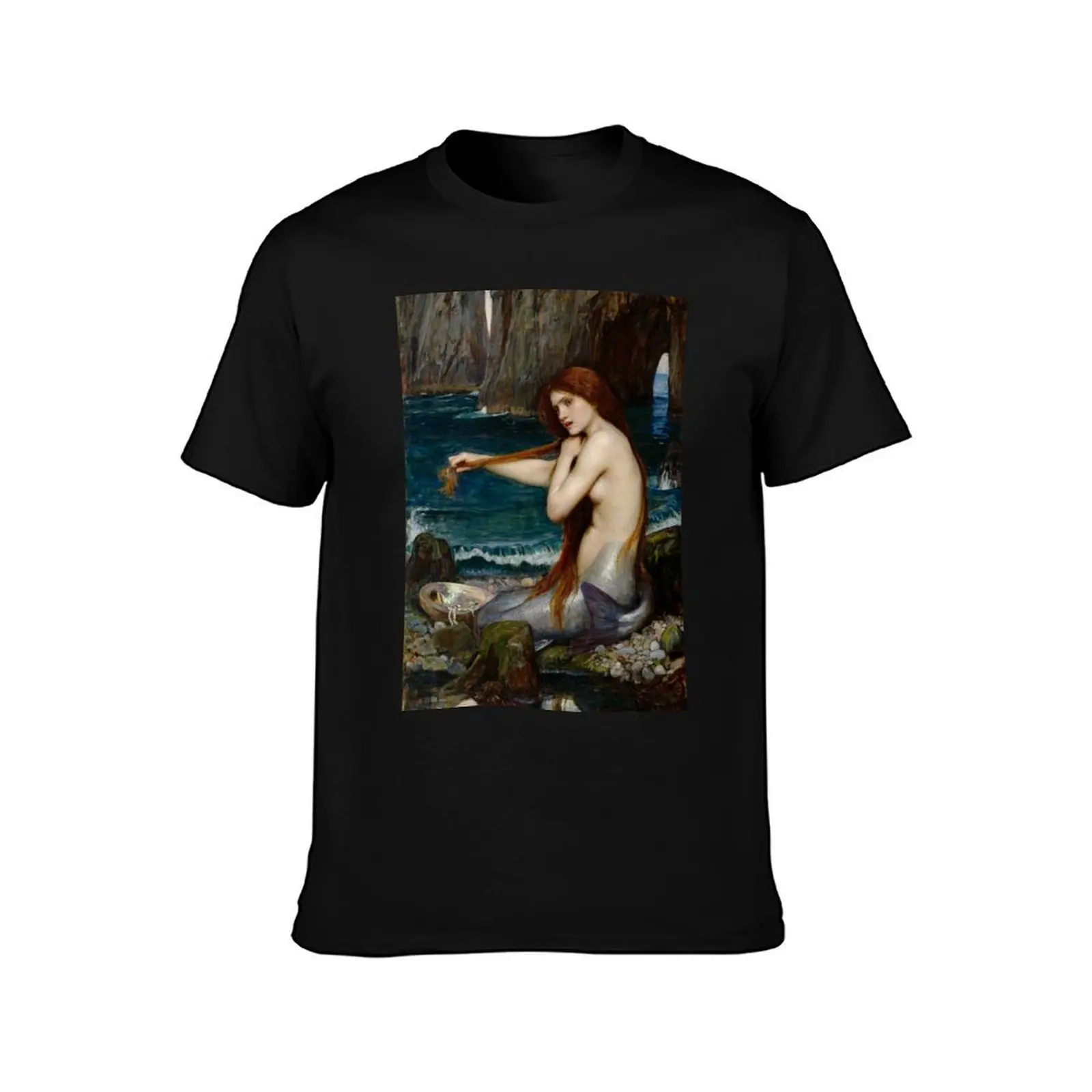 John William Waterhouse - The mermaid T-Shirt Outdoor Work Short Sleeve Top T-Shirt