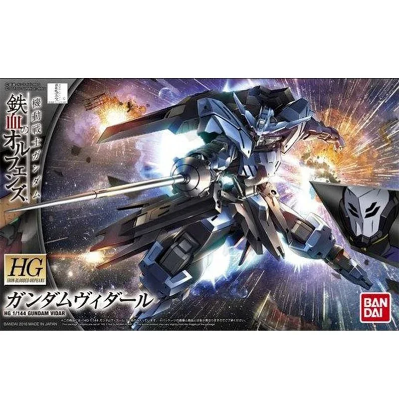 Bandai Gundam Model Kit Anime Figure HG IBO 027 1/144 Gundam Vidar Genuine Gunpla Model Anime Action Figure Toys for Children