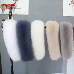 ผู้หญิง Faux Fur Collar Shawl Furry Fur สำหรับฤดูหนาว Coat Hood ตกแต่งขนสัตว์ปลอมผ้าพันคอขนเฟอร์ Parkas Coat Fur ปลอกคอผ้าพันคอ