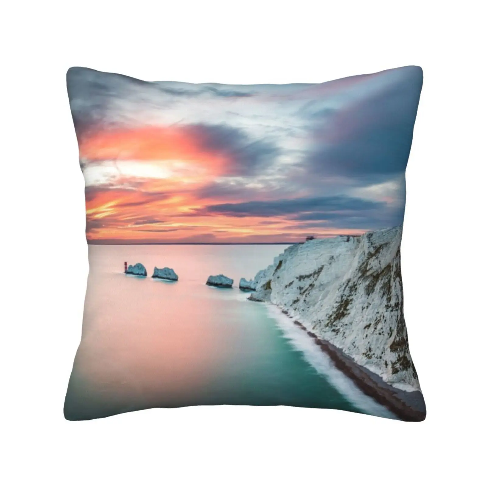 The Needles Sunset Pillow Cover Hug Pillowcase Needles Lighthouse Needles Park Needles Sunset Scratchells Bay Sunset At The