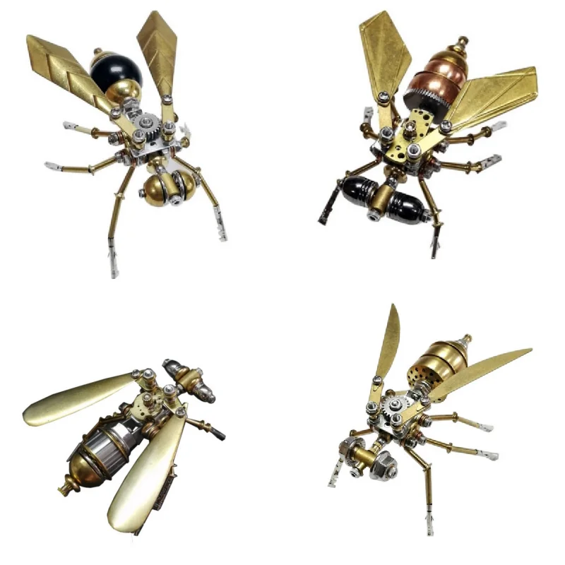 

DIY Metal Assembly Wasp Spider Flies Butterfly Mosquito Steampunk Mechanical Insects Model Kits 3D Puzzle Toy for Kids Adults