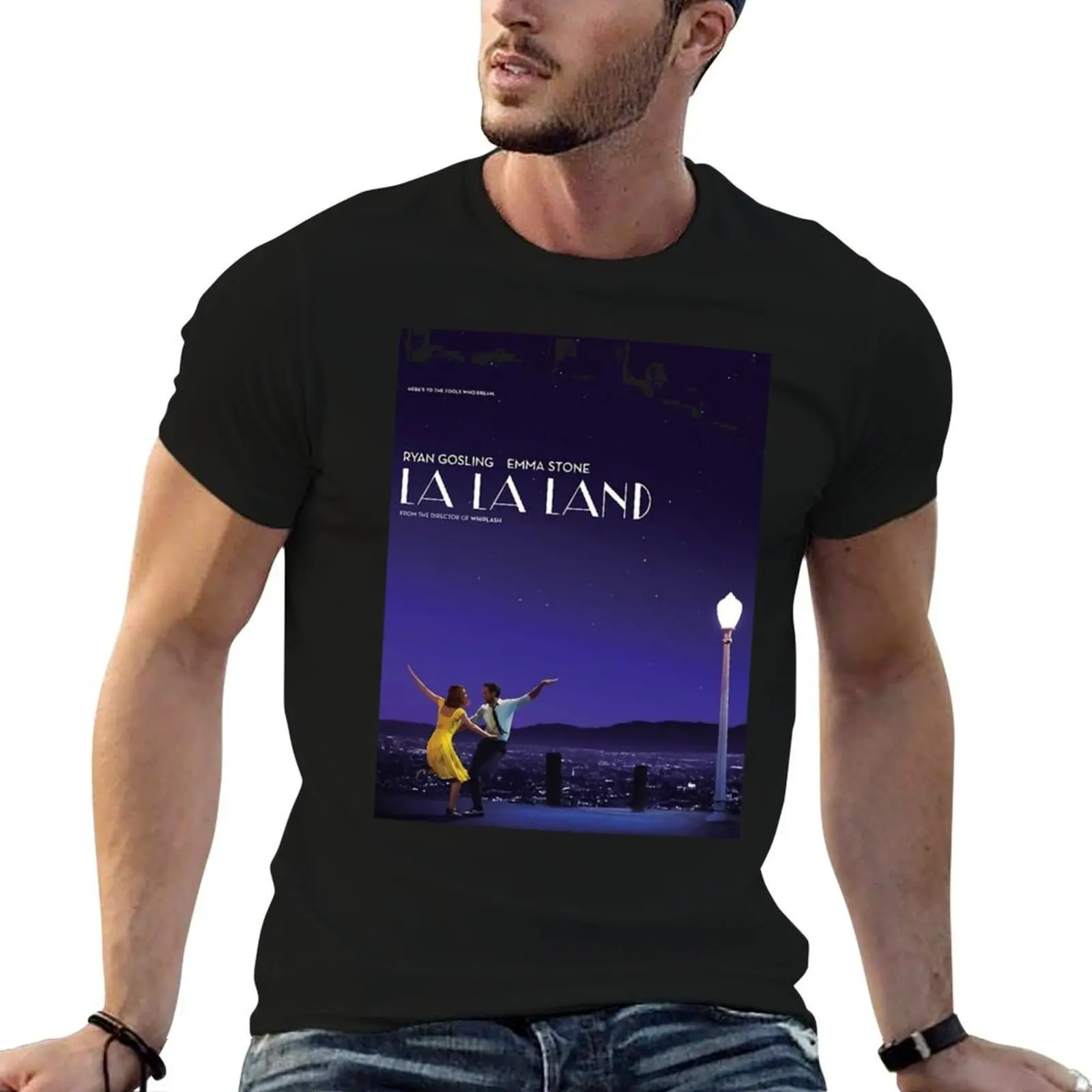 La La Land Movie Poster T-Shirt graphic t shirts for man t shirt men 100% cotton luxury brand t shirt man plain T-shirt