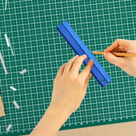 20CM 30CM 45CM 60CM 금속 공예 안전 자, 미끄럼 방지 알루미늄 합금 금속 자, 직선 자, 가죽 공구