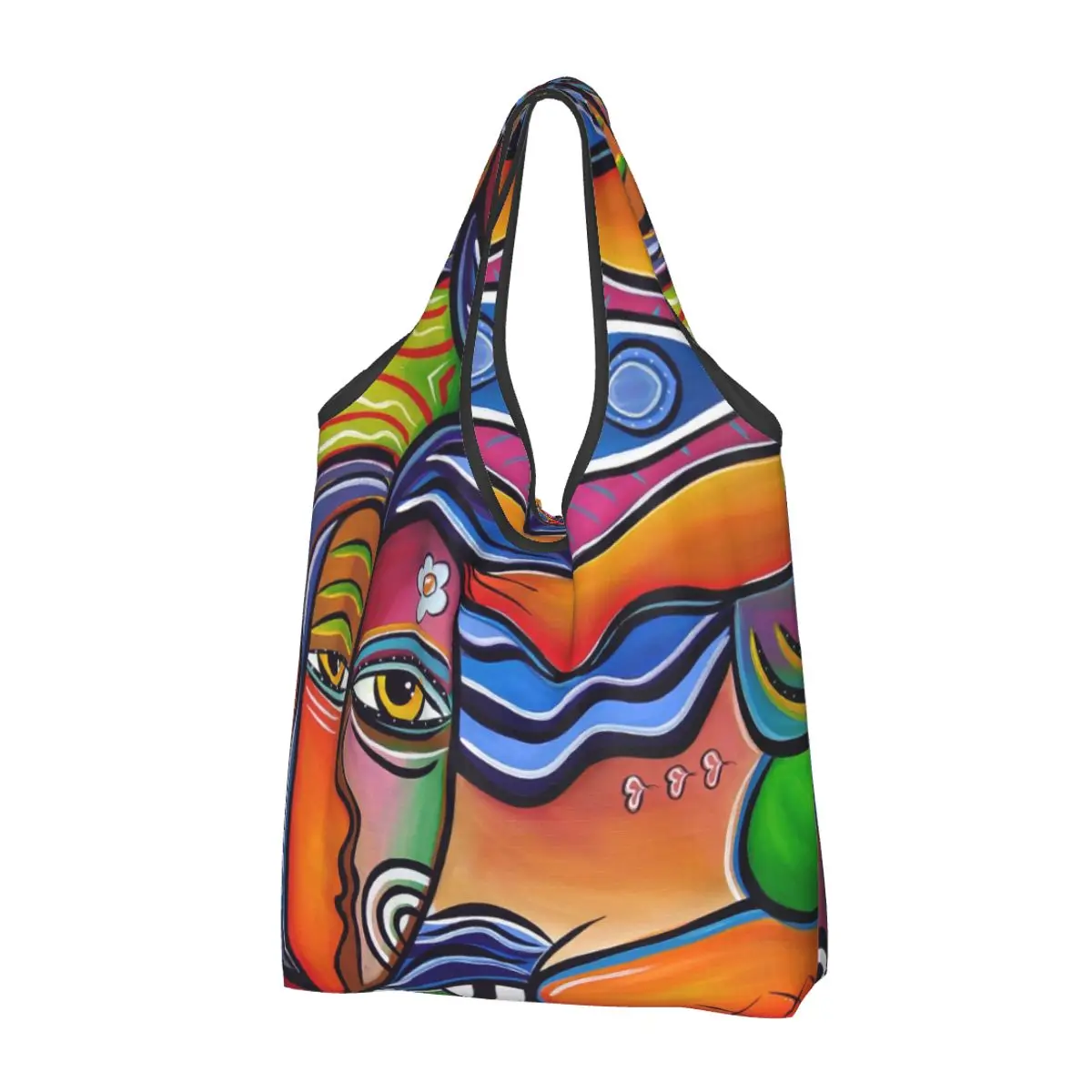 Fashion Pablo Picasso Shopping Tote Bags Portable Grocery Shopper Shoulder Bag