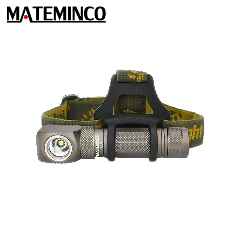 MATEMINCO G01 Headlamp Flashlight Cree XP-L/SST-20 Max 1200 Lumens Type-C USB Rechargeable L-shape Angle LED Torch Lantern