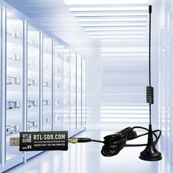 Qin Min SDR V4 Software Defined Radio Receiver RTL-SDR V4 RTL2832U 1PPM TCXO HF BiasT SMA Software Defined Radio + Antenna