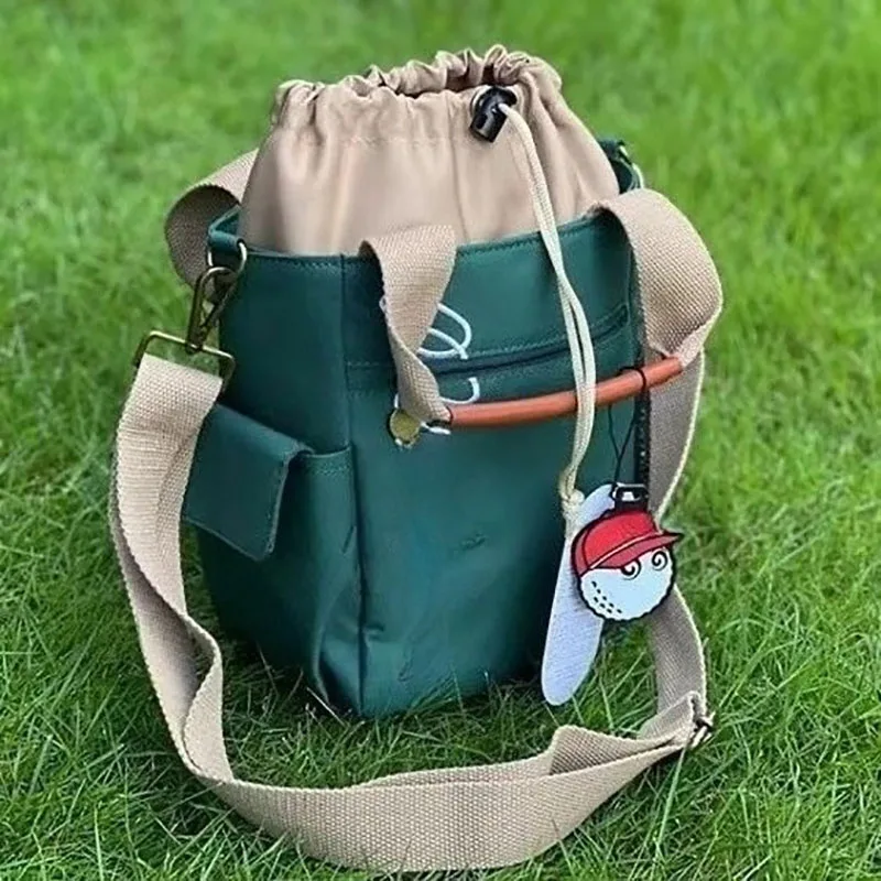 

2026 New Golf Double-Layer Handbag Storage Pouch Durable Waterproof Outdoor Tote Bag with Hood Featuring Little People Pattern