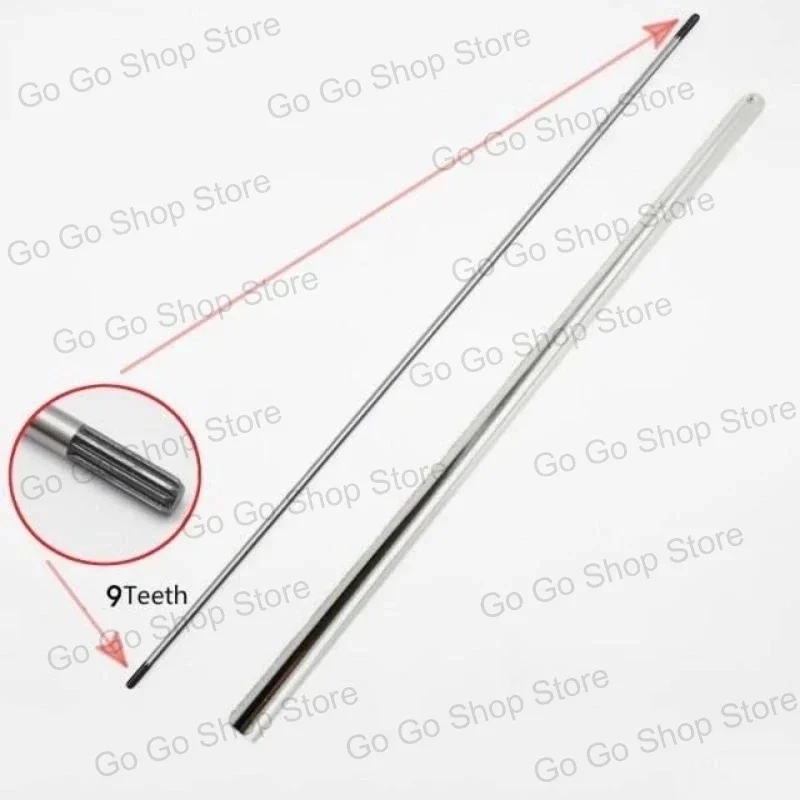 2PCS 9Teeth 8mm Thick Drive Shaft for 26mm Tube Grass Trimmer Brush Cutter Lawn Mower Parts 762mm Long